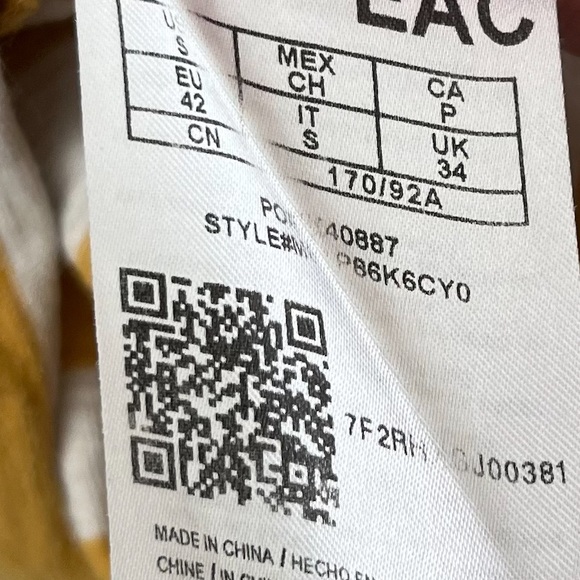 Guess Originals Mens Retro Los Angeles Embroidered Yellow Stripe T Shirt Small - Picture 5 of 5